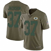 Nike Packers 37 Josh Jackson Olive Salute To Service Limited Jersey Dzhi,baseball caps,new era cap wholesale,wholesale hats